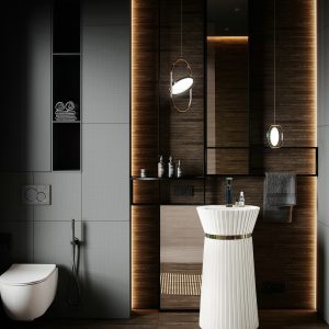 VASQUE TAM TAM EKO BLANC Size:450x450x860mm - 4024B-2