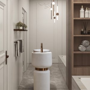 VASQUE TAM TAM BOTTLE BLANC Size:400x400x860mm - 4030B - 2