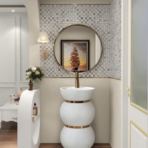 VASQUE TAM TAM BONBON BLANC Size:462x462x860mm - 4040B -2