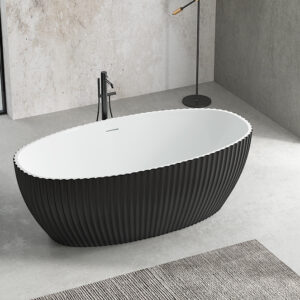 BAIGNOIRE FREE STANDING Q326S COQUILLAGE LINE BLACK1700x800x580 mm