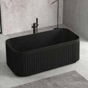 BAIGNOIRE FREE STANDING Q191-B BLOOM CARRE BLACK 1700x800x580 mm