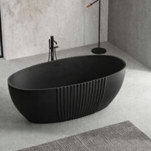 BAIGNOIRE FREE STANDING Q326S-A COQUILLAGE BLACK 1700x800x580 mm