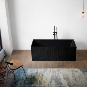 BAIGNOIRE FREE STANDING Q362S-A IRIS BLACK 1700x800x580 mm