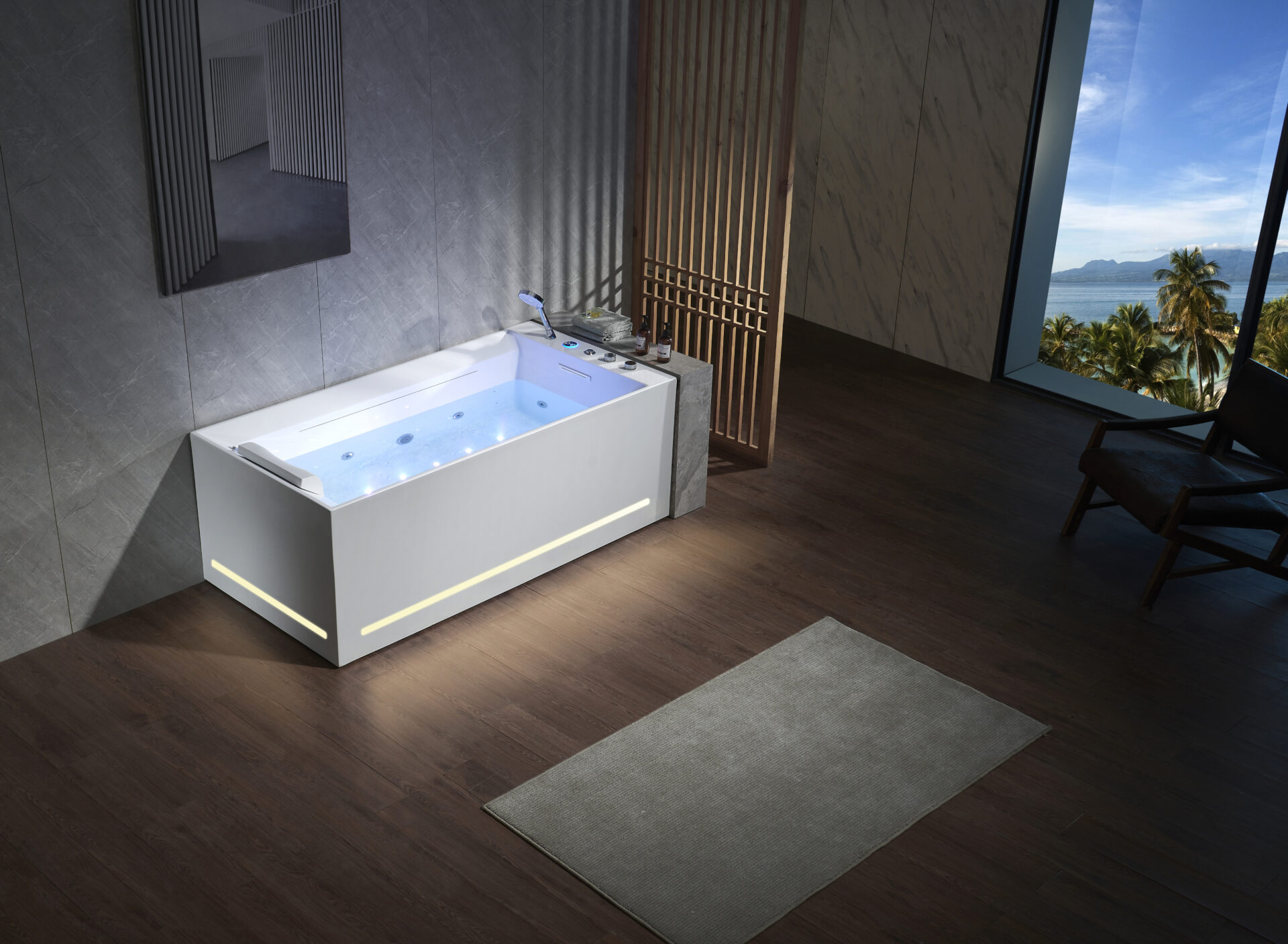 BAIGNOIRE HYDROMASSAGE Q439(R) PURE 1800*900*650mm