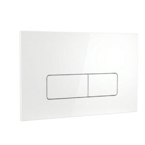 Bouton poussoir CERATILE ANDREA pour réservoir finition blanc mat