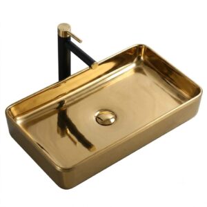 VASQUE A POSER SQUARE GOLD 61x34cm